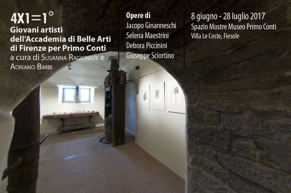 4X1=1° Giovani artisti dell’Accademia di Belle Arti di Firenze per Primo Conti