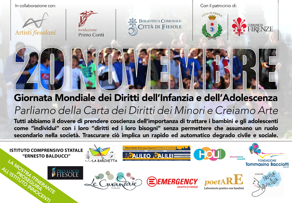Giornata Mondiale dei Diritti dell’Infanzia e dell’Adolescenza