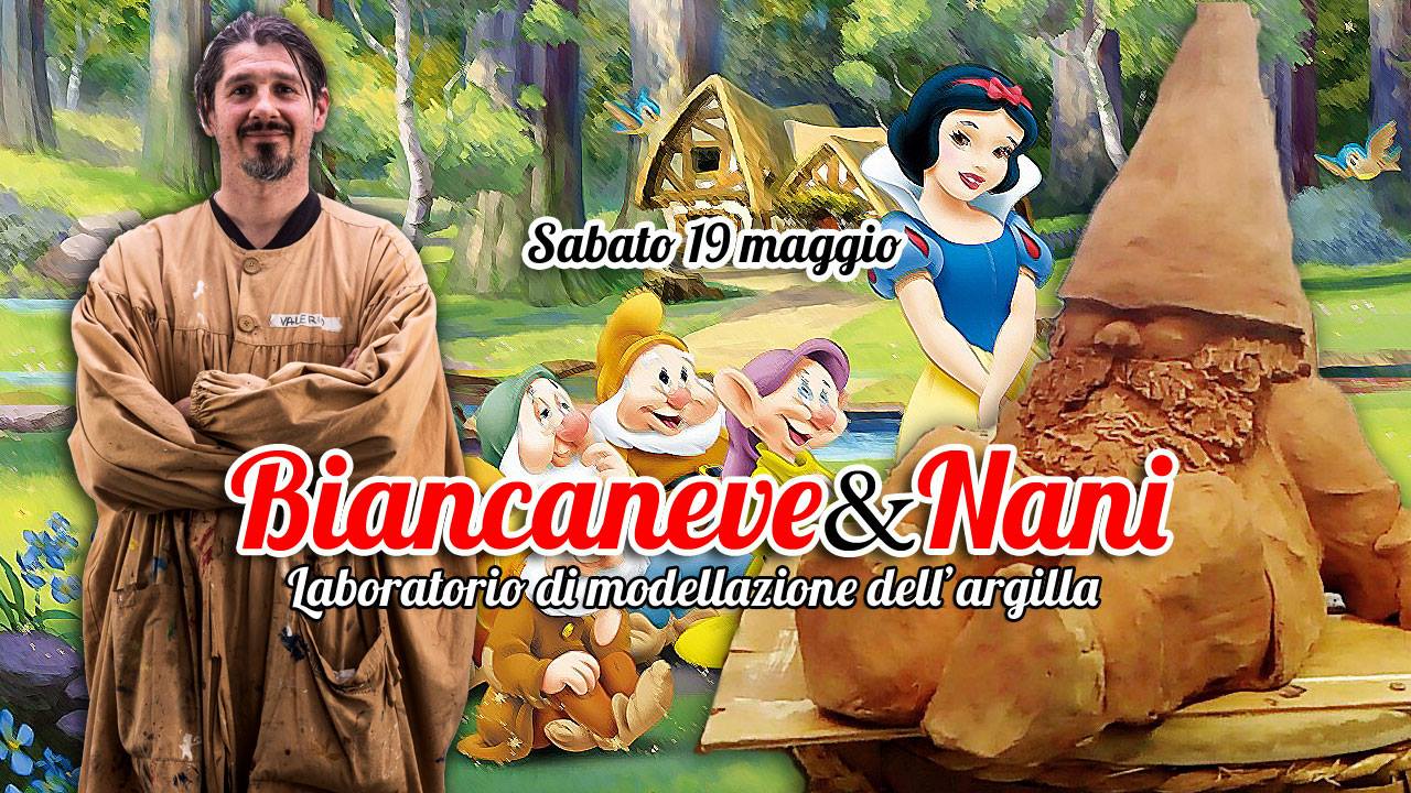 Biancaneve e i nani - sculture in argilla