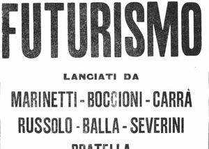 locandina manifesto del futurismo